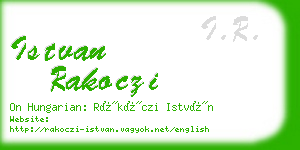 istvan rakoczi business card